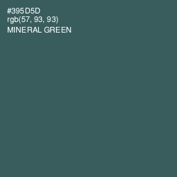#395D5D - Mineral Green Color Image